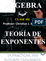 Clase 01-26-12 2023 Teoria de Exponentes Expresiones Algebraicas
