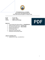 Meeting Minutes (1) F&B Logistic Technical & Safety