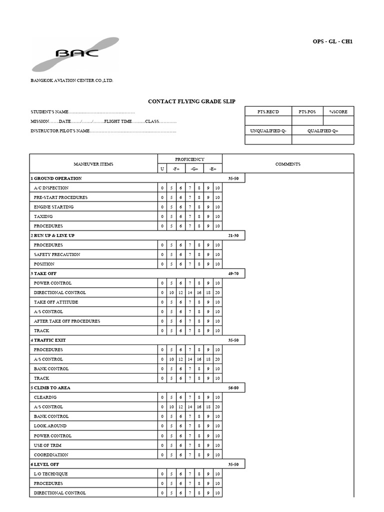 Grade slip chx pdf aviation aircraft