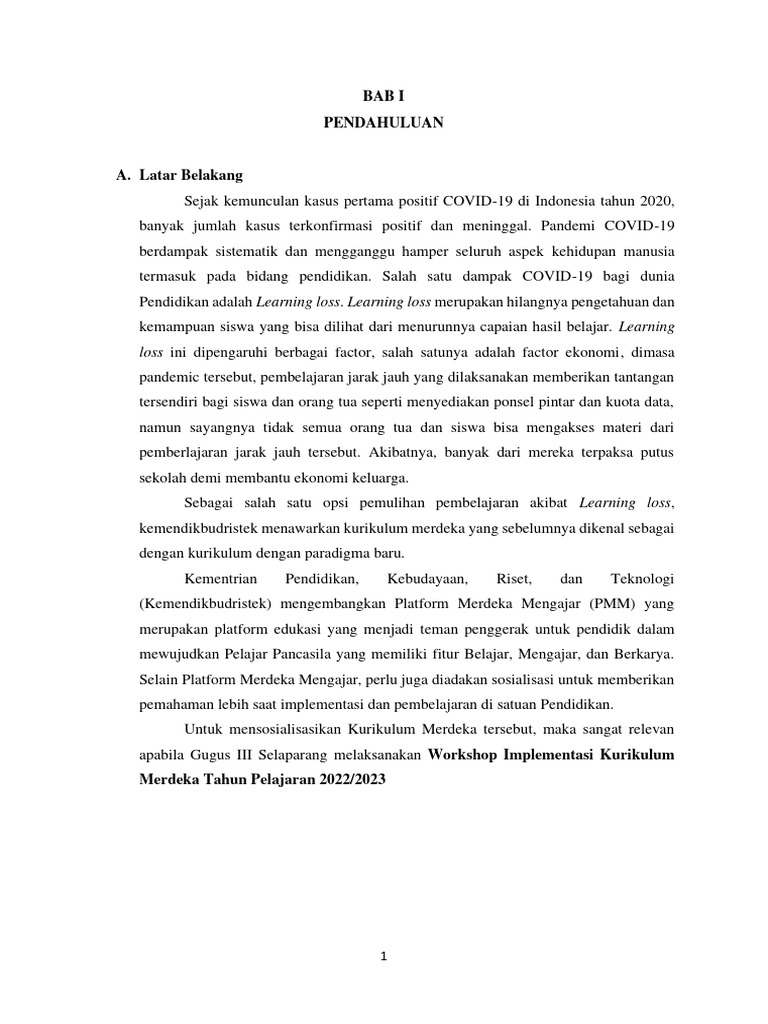 Workshop Kurikulum Merdeka 2023 | PDF