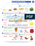 Worksheet Science Grade 1 Living and Nonliving Things 3