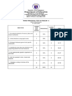 3rd Periodical Test English With Tos