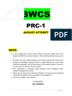 Bwcs Assignment (August 2023)