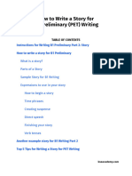 How To Write A Story For B1 Preliminary (PET) Writing