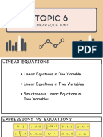 Topic 6 Linear Equations