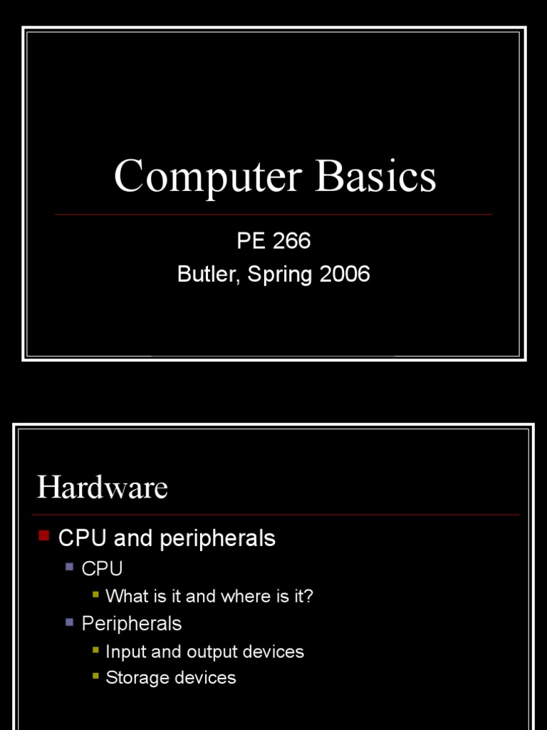 Computer Basics PDF
