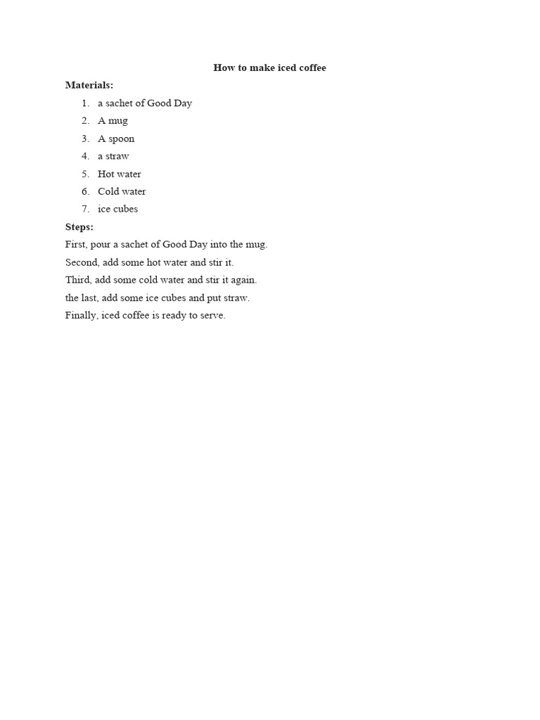 How to Make Iced Coffee PDF