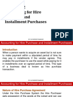 Hire Purchase and Installment Purchases