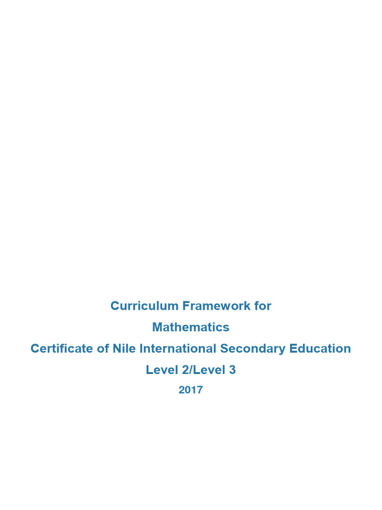 CNISE Mathematics Curriculum Guide | PDF | Function (Mathematics ...