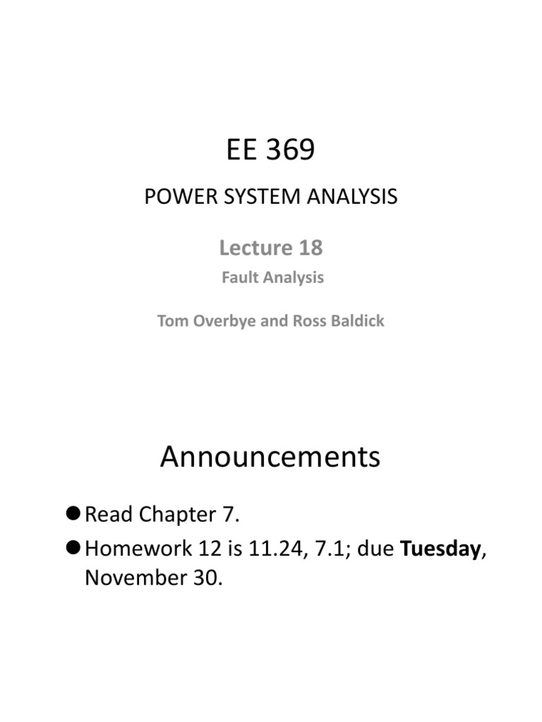 Power System Fault Analysis Overview | PDF | Teaching Methods ...