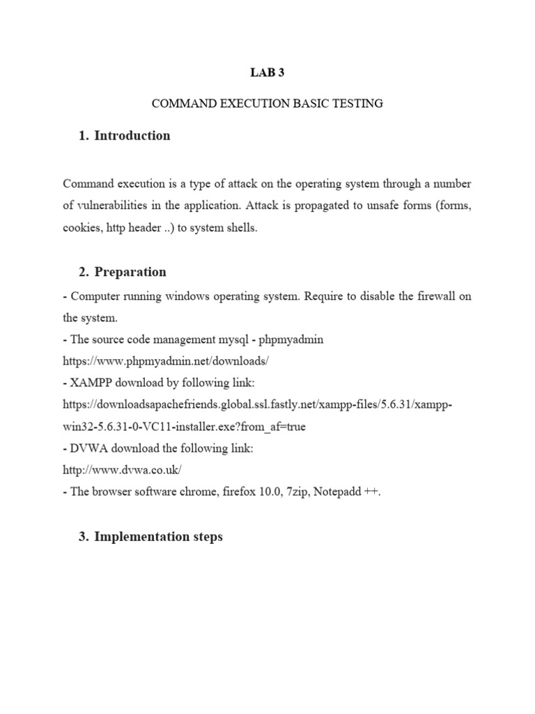 Lab 2 3 request command execution basic testing pdf