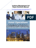 Instant Download Hotel Operations Management 3rd Edition Hayes Solutions Manual PDF Full Chapter