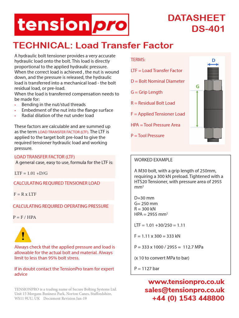 Ds 401 Load Transfer Factor Pdf