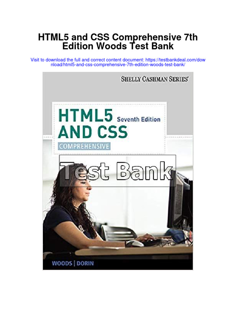 Instant Download Html5 and Css Comprehensive 7th Edition Woods Test ...