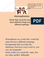 Homophones