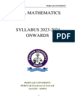 M.SC MATHEMATICS