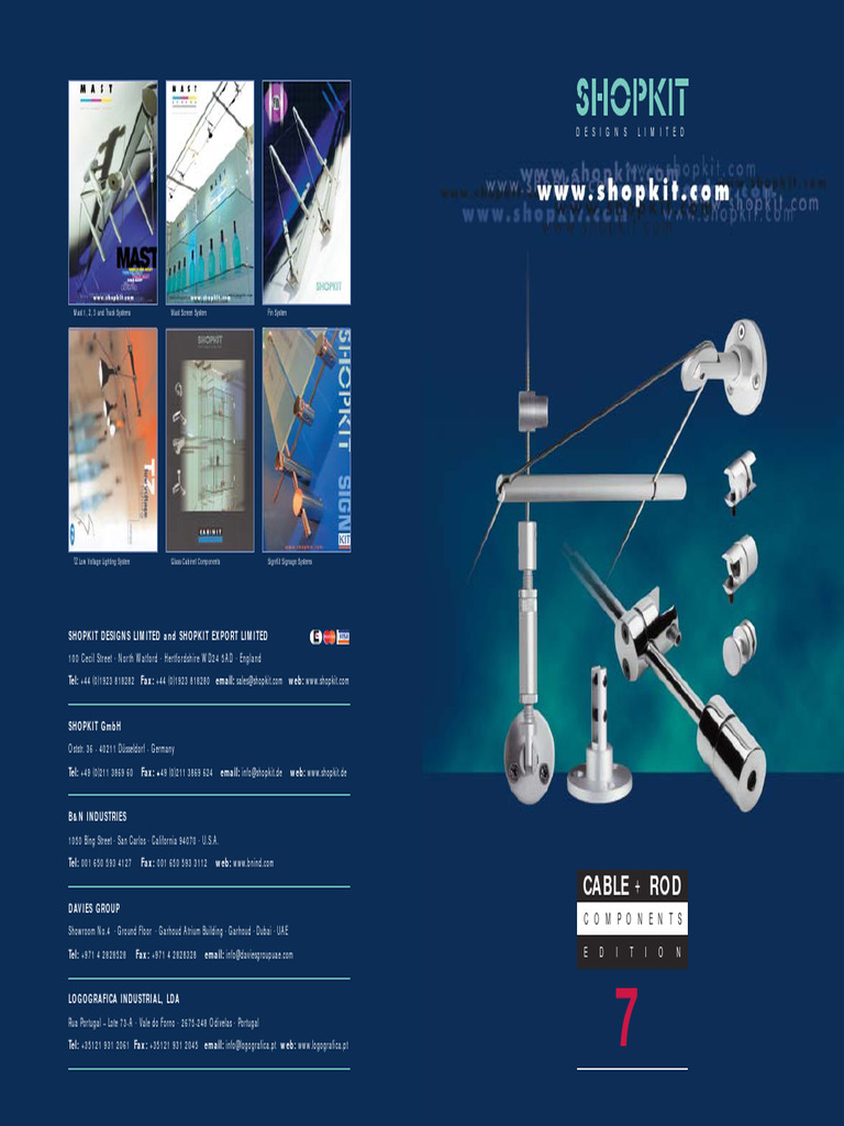 Shopkit Cable and Rod Display Systems | PDF | Screw | Wall