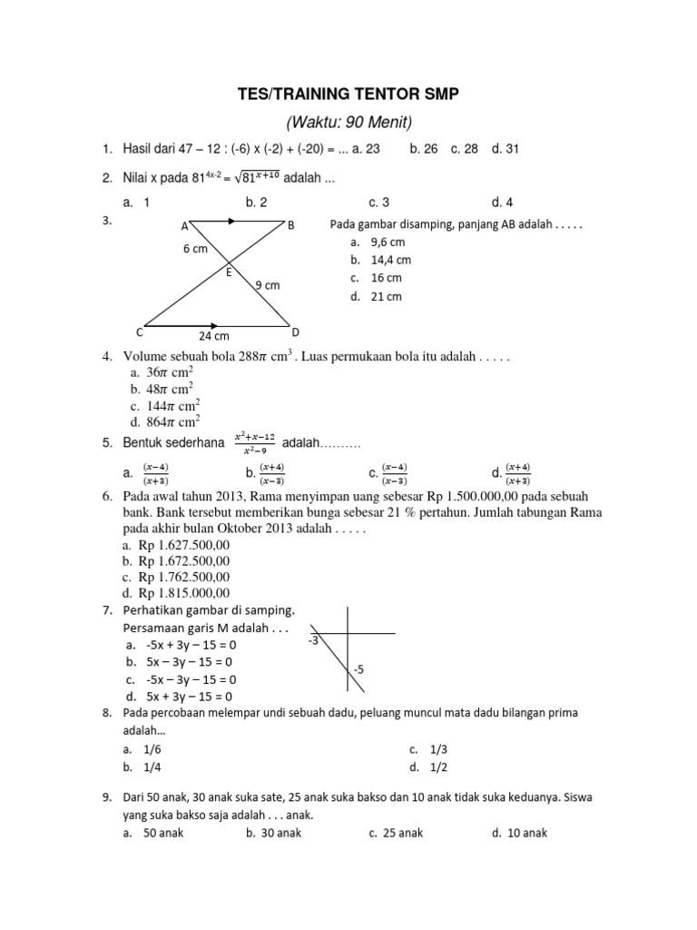 Materi Training Tentor SMP | PDF