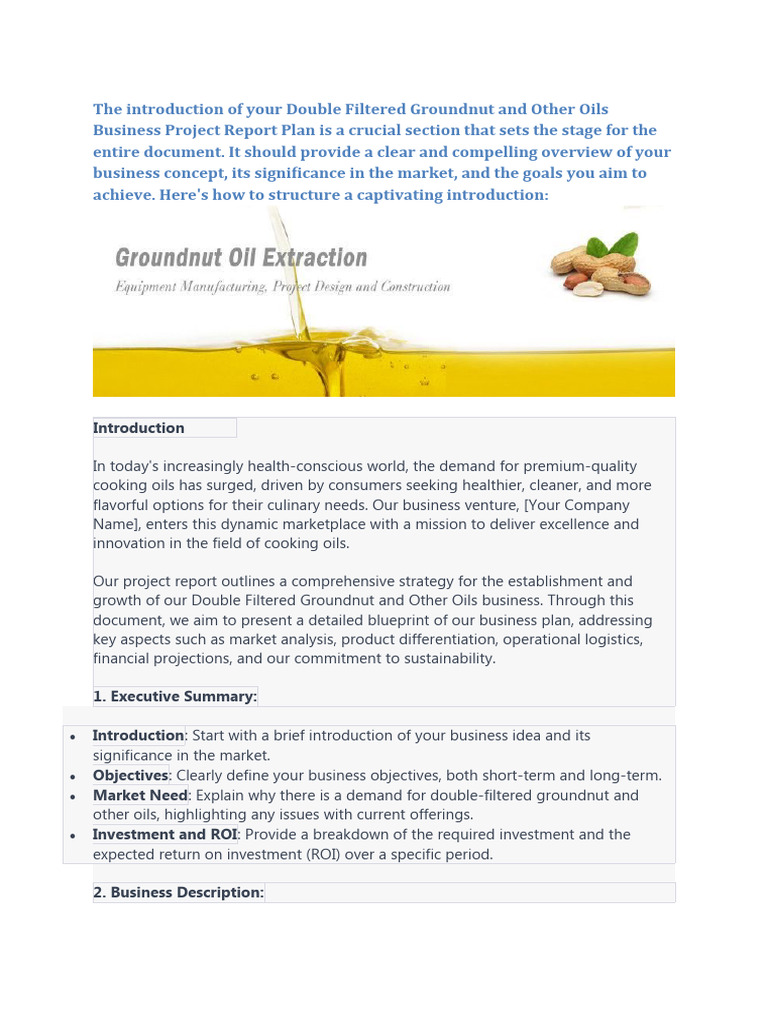 groundnut oil extraction PDF Marketing Pricing