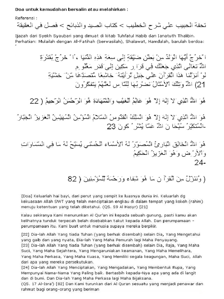 Doa Ketika Melahirkan PDF