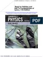 Full Download Test Bank For Halliday and Resnicks Fundamentals of Physics 11th Edition PDF Full Chapter