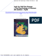 Full Download Test Bank For Half The Human Experience The Psychology of Women 8th Edition Hyde PDF Full Chapter