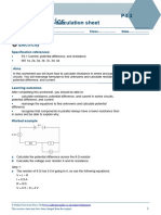 Electricity Worksheet Physics Gcse