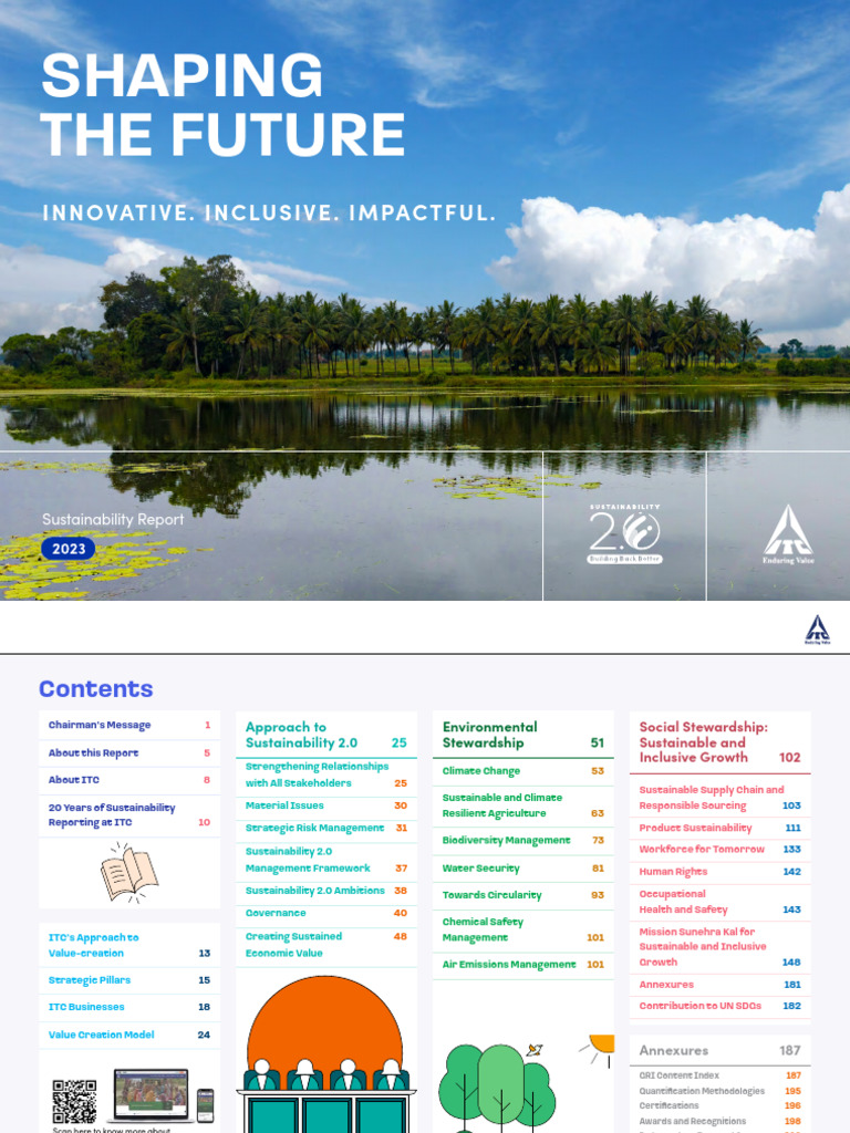 Itc Sustainability Integrated Report 2023 Pdf Climate Change