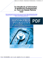 Full Download Test Bank For Handbook of Informatics For Nurses Healthcare Professionals 5th Edition Toni Lee Hebda Patricia Czar PDF Full Chapter