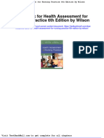 Full Download Test Bank For Health Assessment For Nursing Practice 6th Edition by Wilson PDF Full Chapter
