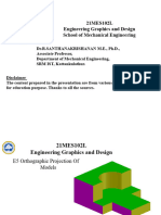 21MES102L Engineering Graphics and Design School of Mechanical Engineering