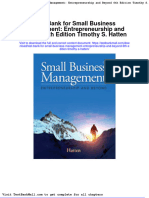Full Download Test Bank For Small Business Management Entrepreneurship and Beyond 6th Edition Timothy S Hatten PDF Full Chapter