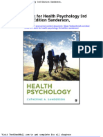 Full Download Test Bank For Health Psychology 3rd Edition Sanderson PDF Full Chapter