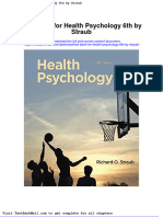 Full Download Test Bank For Health Psychology 6th by Straub PDF Full Chapter