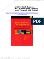 Full Download Test Bank For Small Business Management Launching and Growing Entrepreneurial Ventures 16th Edition PDF Full Chapter