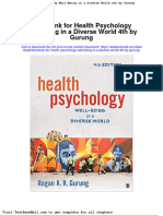 Full Download Test Bank For Health Psychology Well Being in A Diverse World 4th by Gurung PDF Full Chapter