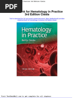 Full Download Test Bank For Hematology in Practice 3rd Edition Ciesla PDF Full Chapter