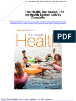 Full Download Test Bank For Health The Basics The Mastering Health Edition 12th by Donatelle PDF Full Chapter