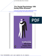 Full Download Test Bank For Social Psychology 10th Editionby Elliot Aronson PDF Full Chapter