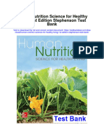 Instant Download Human Nutrition Science For Healthy Living 1st Edition Stephenson Test Bank PDF Full Chapter
