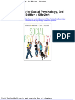 Full Download Test Bank For Social Psychology 3rd Edition Gilovich PDF Full Chapter