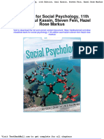 Full Download Test Bank For Social Psychology 11th Edition Saul Kassin Steven Fein Hazel Rose Markus PDF Full Chapter