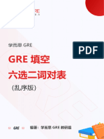 学而思GRE填空六选二词对表（乱序版）