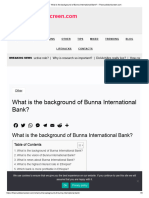 What Is The Background of Bunna International Bank