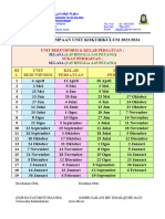 Jadual Perjumpaan Kokurikulum A4