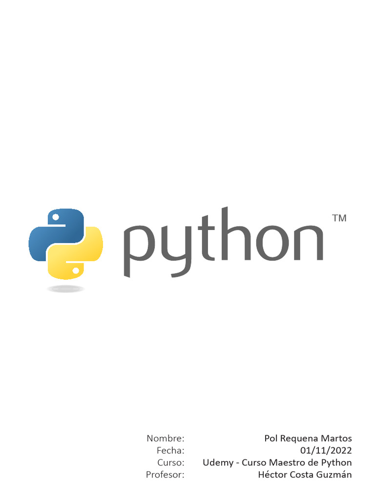 PYTHON | PDF | Python (lenguaje de programación) | Desarrollo de software