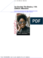 Full Download Test Bank For Society The Basics 11th Edition Macionis PDF Full Chapter