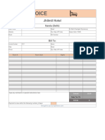 Hotel Invoice Template