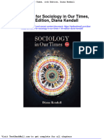 Full Download Test Bank For Sociology in Our Times 11th Edition Diana Kendall PDF Full Chapter