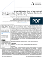 Successful Control of Some Challenging Cases in Late Adult and Elderly Onset Atopic Dermatitis With Dupilumab Injection in Kuwaiti Patients A Prospective Pilot Study